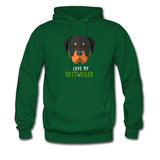 I love my Rottweiler Unisex Hoodie-Men's Hoodie | Hanes P170-I love Veterinary