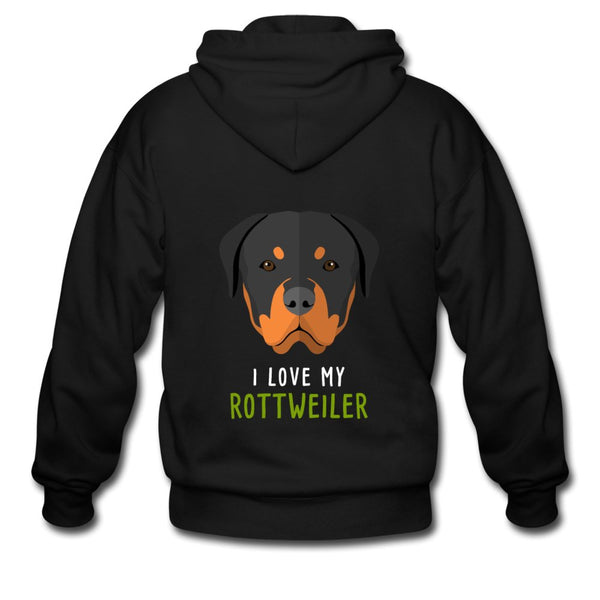 I love my Rottweiler Unisex Zip Hoodie-Heavy Blend Adult Zip Hoodie | Gildan G18600-I love Veterinary