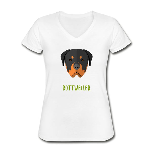 I love my Rottweiler Women's V-Neck T-Shirt-Women's V-Neck T-Shirt | Fruit of the Loom L39VR-I love Veterinary