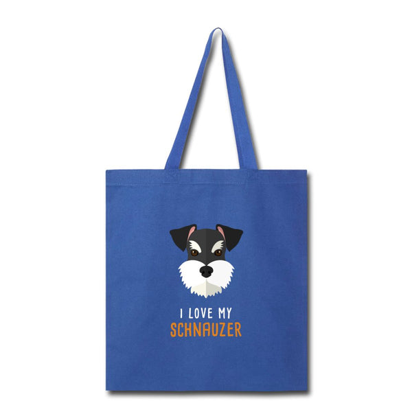 I love my Schnauzer Cotton Tote Bag-Tote Bag | Q-Tees Q800-I love Veterinary