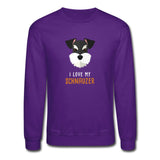 I love my Schnauzer Crewneck Sweatshirt-Unisex Crewneck Sweatshirt | Gildan 18000-I love Veterinary