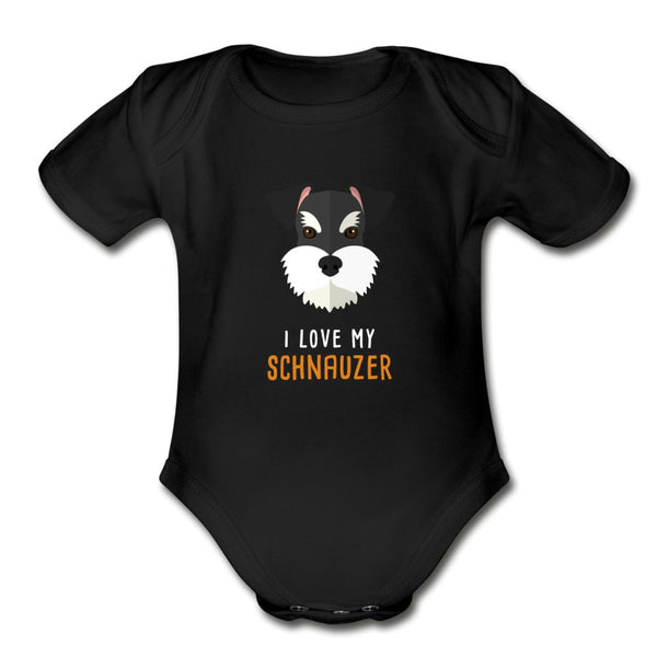 I love my Schnauzer Onesie-Organic Short Sleeve Baby Bodysuit | Spreadshirt 401-I love Veterinary