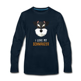 I love my Schnauzer Unisex Premium Long Sleeve T-Shirt-Men's Premium Long Sleeve T-Shirt | Spreadshirt 875-I love Veterinary