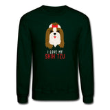 I love my Shih Tzu Crewneck Sweatshirt-Unisex Crewneck Sweatshirt | Gildan 18000-I love Veterinary