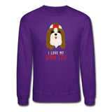 I love my Shih Tzu Crewneck Sweatshirt-Unisex Crewneck Sweatshirt | Gildan 18000-I love Veterinary