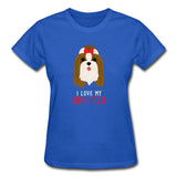 I love my Shih Tzu Gildan Ultra Cotton Ladies T-Shirt-Ultra Cotton Ladies T-Shirt | Gildan G200L-I love Veterinary