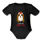 I love my Shih Tzu Onesie-Organic Short Sleeve Baby Bodysuit | Spreadshirt 401-I love Veterinary