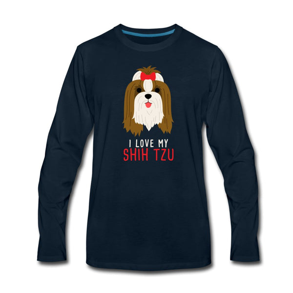 I love my Shih Tzu Unisex Premium Long Sleeve T-Shirt-Men's Premium Long Sleeve T-Shirt | Spreadshirt 875-I love Veterinary