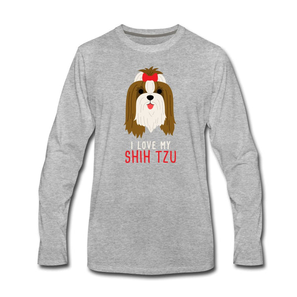 I love my Shih Tzu Unisex Premium Long Sleeve T-Shirt-Men's Premium Long Sleeve T-Shirt | Spreadshirt 875-I love Veterinary