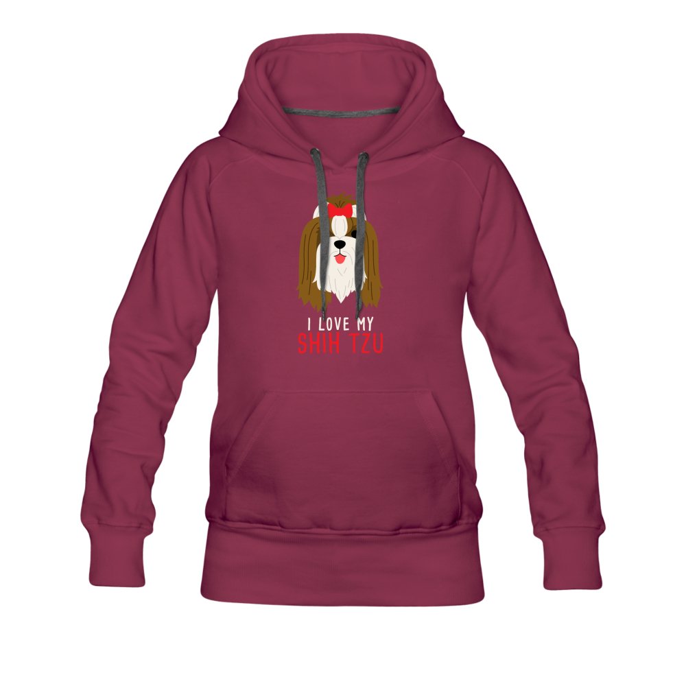 I love my Shih Tzu Women's Premium Hoodie-Women’s Premium Hoodie | Spreadshirt 444-I love Veterinary