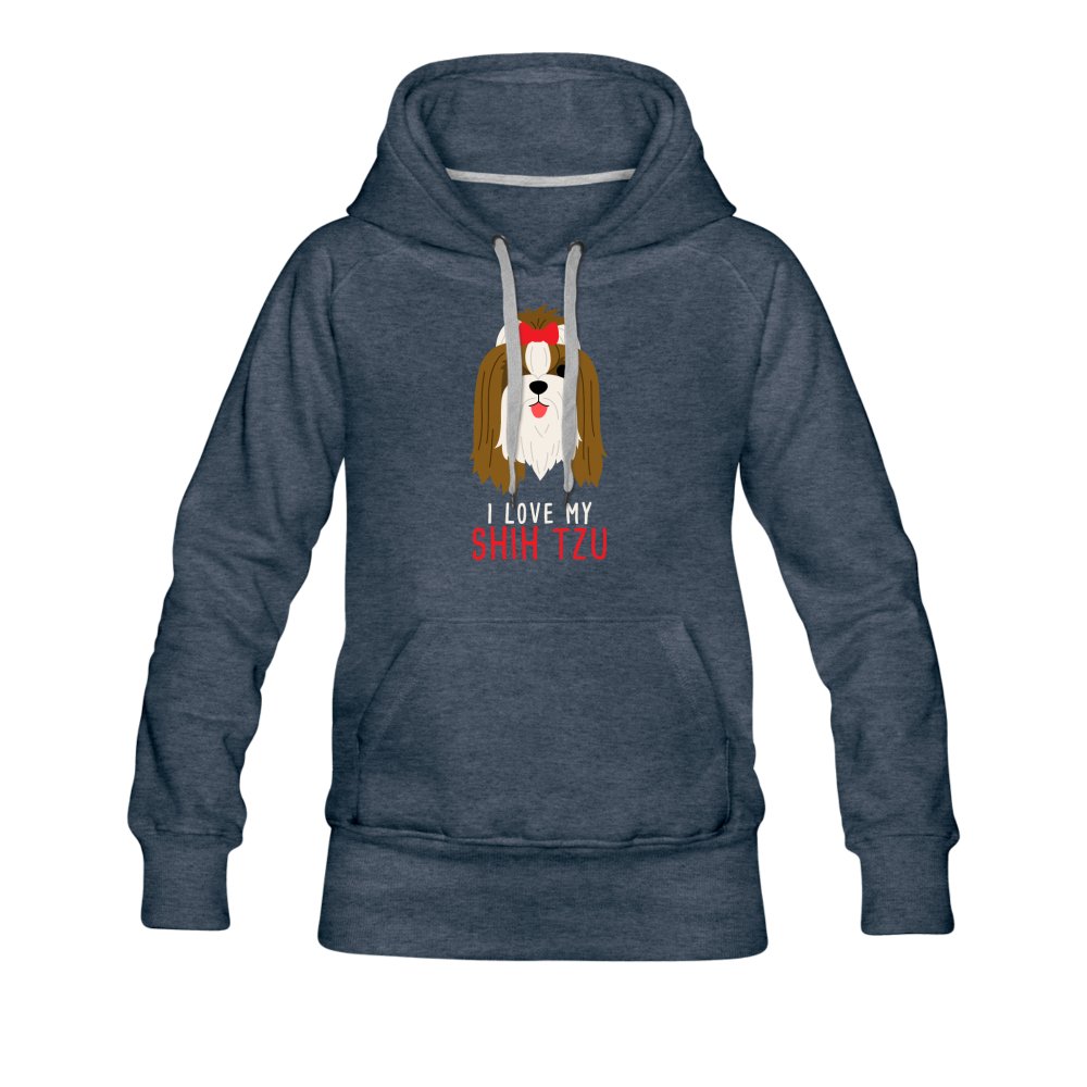 I love my Shih Tzu Women's Premium Hoodie-Women’s Premium Hoodie | Spreadshirt 444-I love Veterinary
