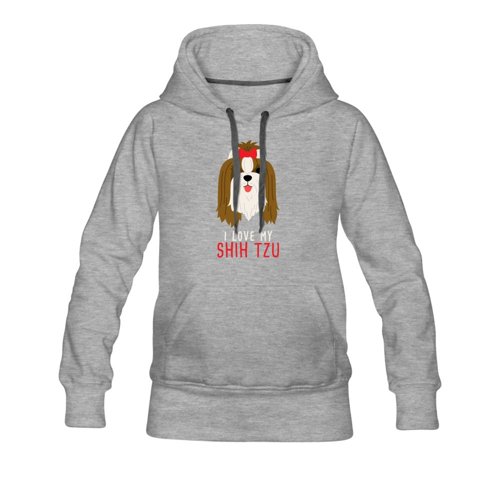 I love my Shih Tzu Women's Premium Hoodie-Women’s Premium Hoodie | Spreadshirt 444-I love Veterinary