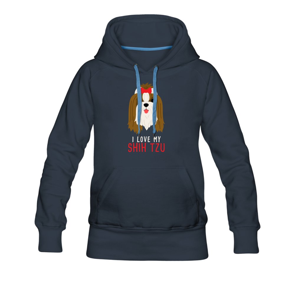 I love my Shih Tzu Women's Premium Hoodie-Women’s Premium Hoodie | Spreadshirt 444-I love Veterinary