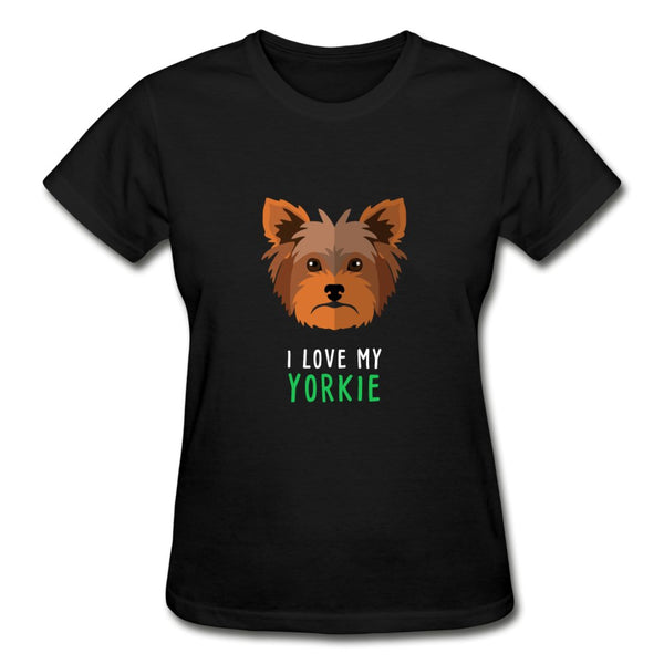 I love my Yorkie Gildan Ultra Cotton Ladies T-Shirt-Ultra Cotton Ladies T-Shirt | Gildan G200L-I love Veterinary