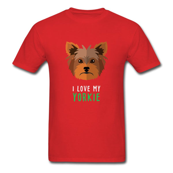 I love my Yorkie Unisex T-shirt-Unisex Classic T-Shirt | Fruit of the Loom 3930-I love Veterinary