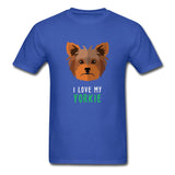 I love my Yorkie Unisex T-shirt-Unisex Classic T-Shirt | Fruit of the Loom 3930-I love Veterinary