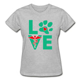 I Love Veterinary Logo Gildan Ultra Cotton Ladies T-Shirt-Ultra Cotton Ladies T-Shirt | Gildan G200L-I love Veterinary