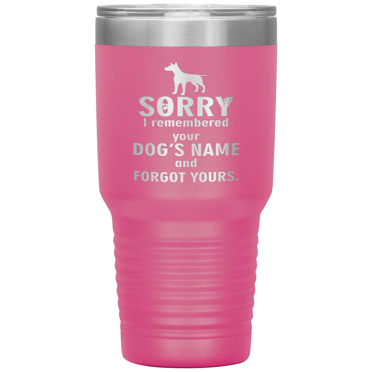I remembered your dogs name 30oz Vacuum Tumbler-Tumblers-I love Veterinary