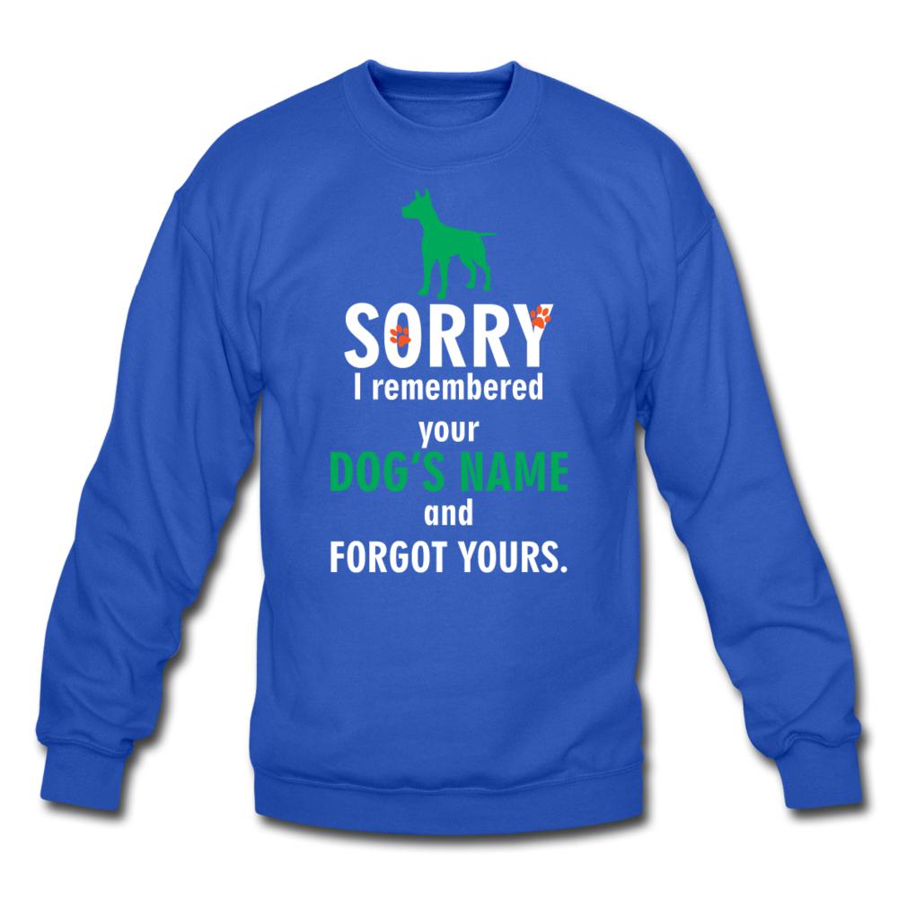 I remembered your dogs name Crewneck Sweatshirt-Unisex Crewneck Sweatshirt | Gildan 18000-I love Veterinary