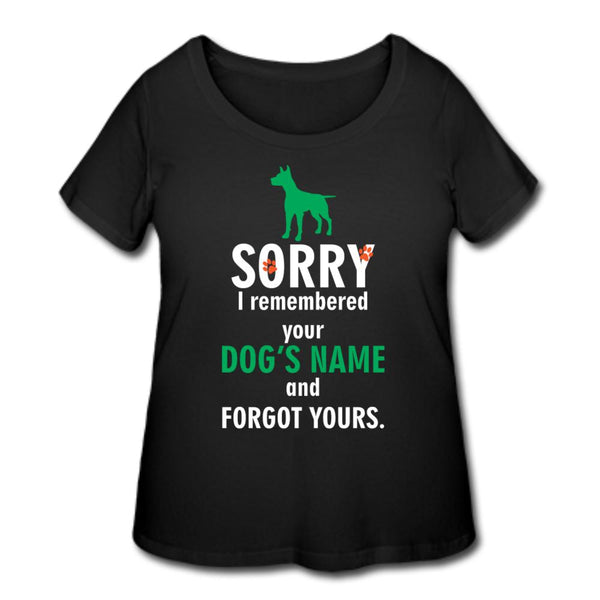I remembered your dogs name Women's Curvy T-shirt-Women’s Curvy T-Shirt | LAT 3804-I love Veterinary