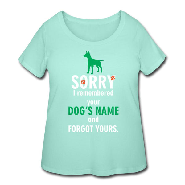 I remembered your dogs name Women's Curvy T-shirt-Women’s Curvy T-Shirt | LAT 3804-I love Veterinary