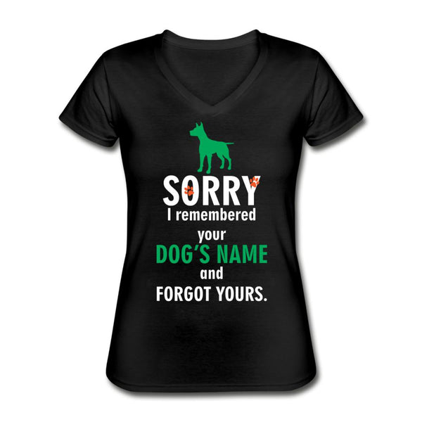 I remembered your dogs name Women's V-Neck T-Shirt-Women's V-Neck T-Shirt | Fruit of the Loom L39VR-I love Veterinary