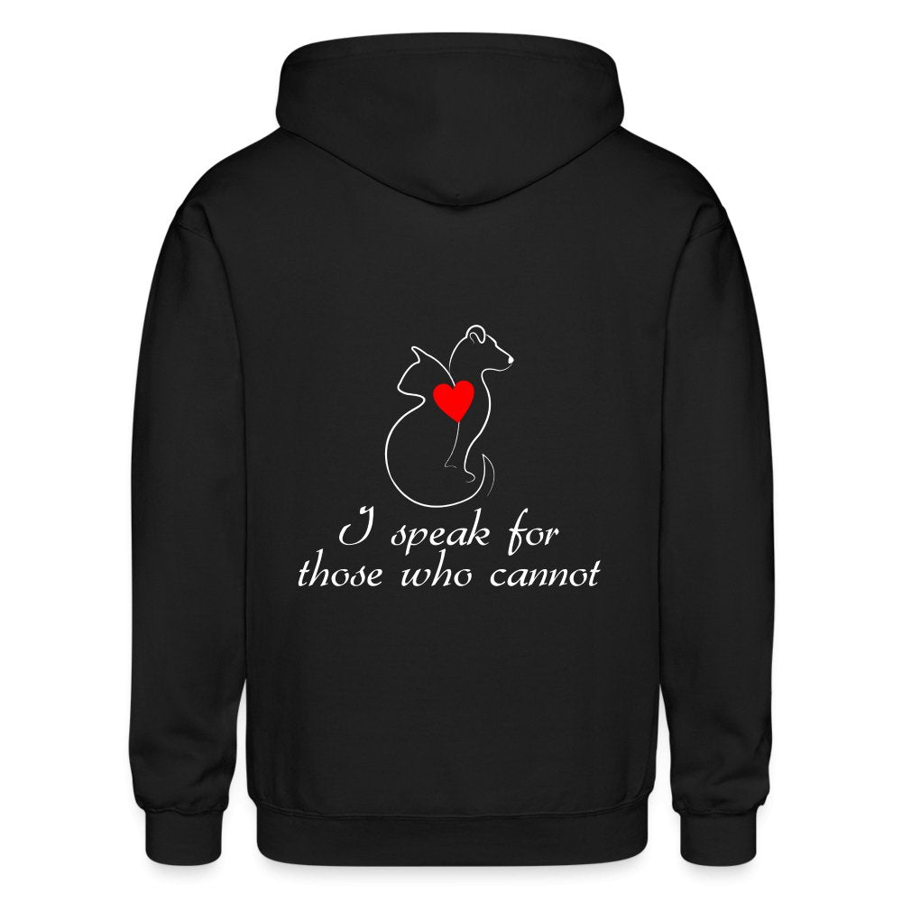 I speak for those who cannot Gildan Heavy Blend Adult Zip Hoodie-Heavy Blend Adult Zip Hoodie | Gildan G18600-I love Veterinary