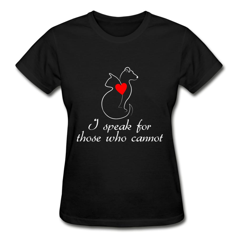 I speak for those who cannot Gildan Ultra Cotton Ladies T-Shirt-Ultra Cotton Ladies T-Shirt | Gildan G200L-I love Veterinary