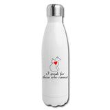 I speak for those who cannot Insulated Stainless Steel Water Bottle-Insulated Stainless Steel Water Bottle | DyeTrans-I love Veterinary