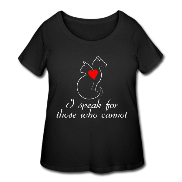 I speak for those who cannot Women's Curvy T-shirt-Women’s Curvy T-Shirt | LAT 3804-I love Veterinary
