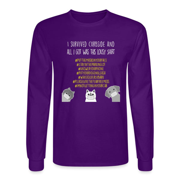 I survived curbside and all i got was this lousy Shirt Men's Long Sleeve T-Shirt-Men's Long Sleeve T-Shirt | Fruit of the Loom-I love Veterinary