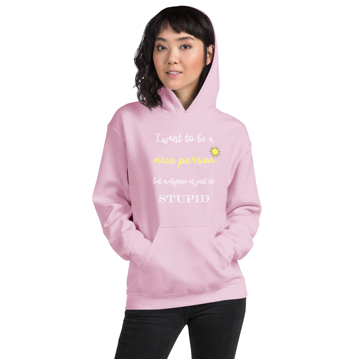 I want to be a nice person Unisex Hoodie-Unisex Hoodie | Gildan 18500-I love Veterinary
