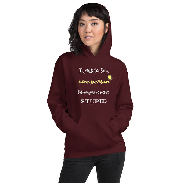 I want to be a nice person Unisex Hoodie-Unisex Hoodie | Gildan 18500-I love Veterinary