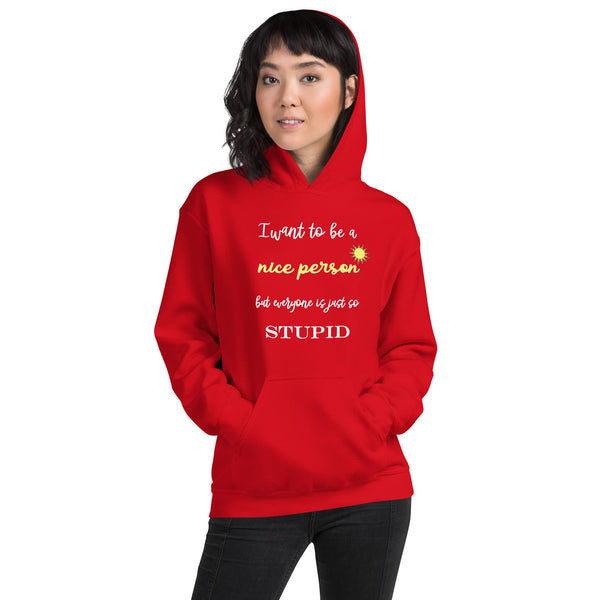 I want to be a nice person Unisex Hoodie-Unisex Hoodie | Gildan 18500-I love Veterinary