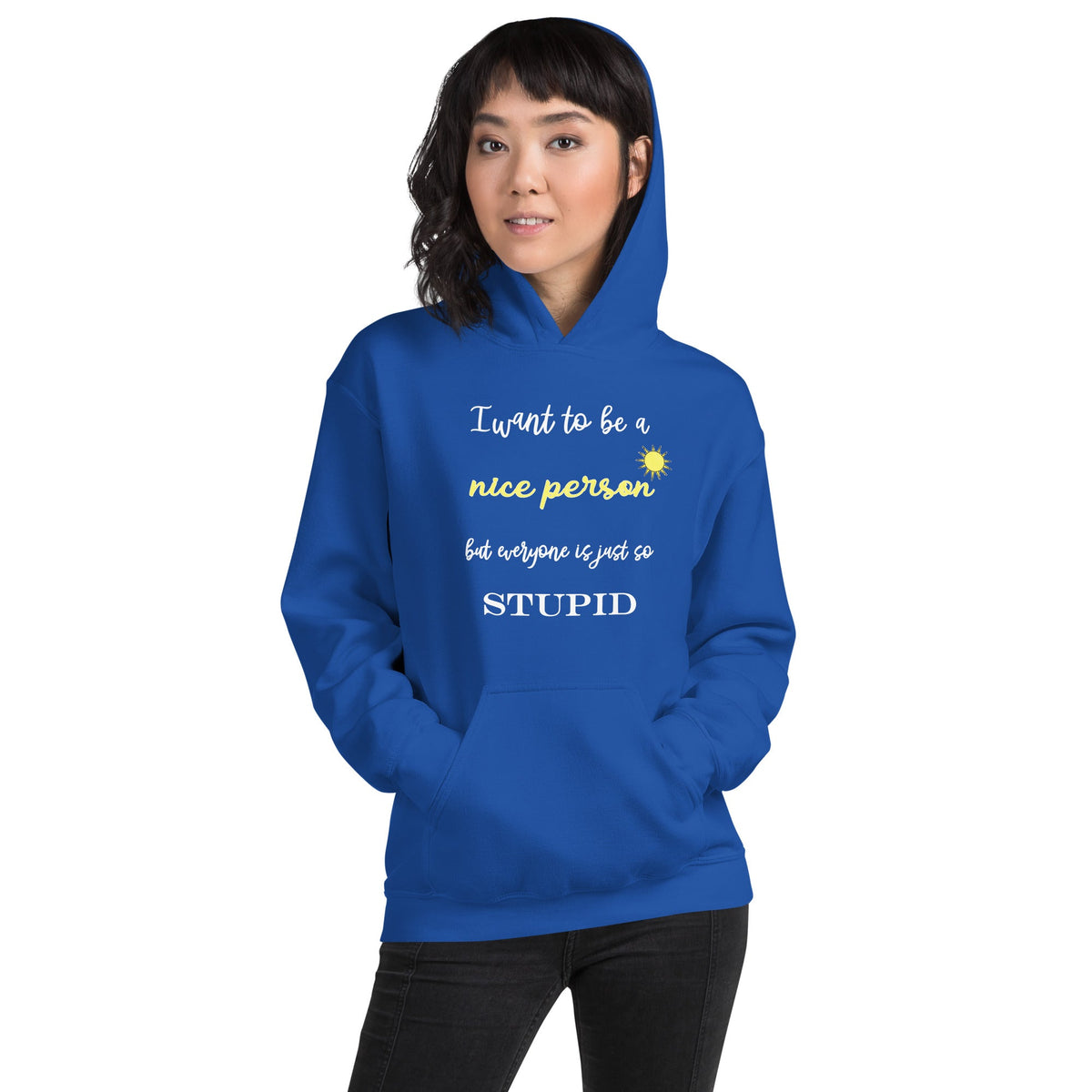 I want to be a nice person Unisex Hoodie-Unisex Hoodie | Gildan 18500-I love Veterinary