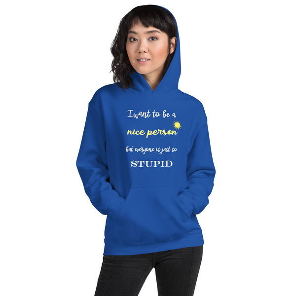 I want to be a nice person Unisex Hoodie-Unisex Hoodie | Gildan 18500-I love Veterinary