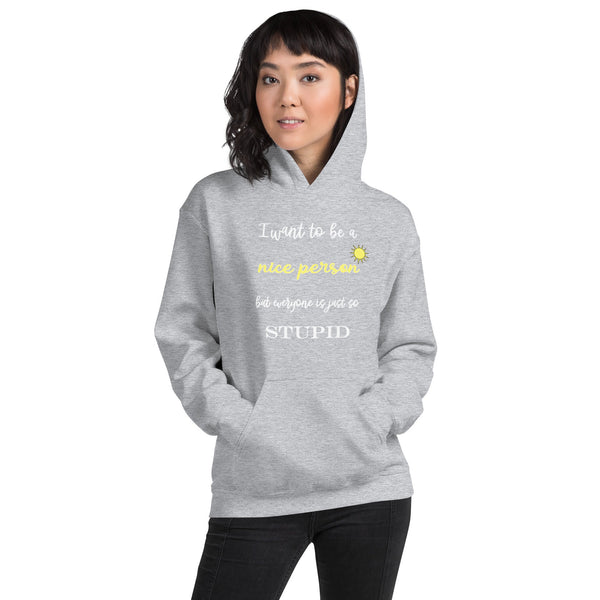 I want to be a nice person Unisex Hoodie-Unisex Hoodie | Gildan 18500-I love Veterinary