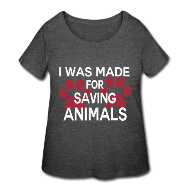 I was made for saving animals Women's Curvy T-shirt-Women’s Curvy T-Shirt | LAT 3804-I love Veterinary