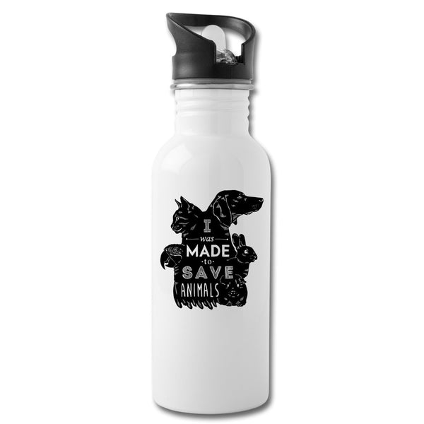 I was made to save animals 20oz Water Bottle-Water Bottle | BestSub BLH1-2-I love Veterinary