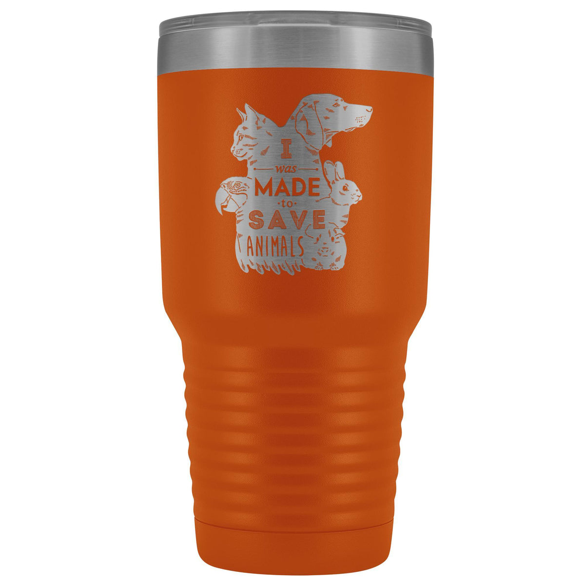 I was made to save animals 30oz Vacuum Tumbler-Tumblers-I love Veterinary