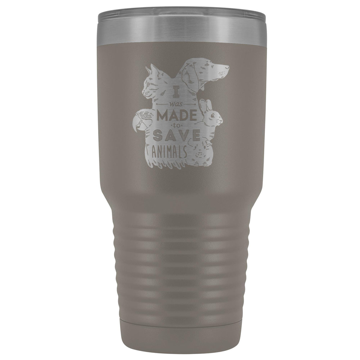 I was made to save animals 30oz Vacuum Tumbler-Tumblers-I love Veterinary