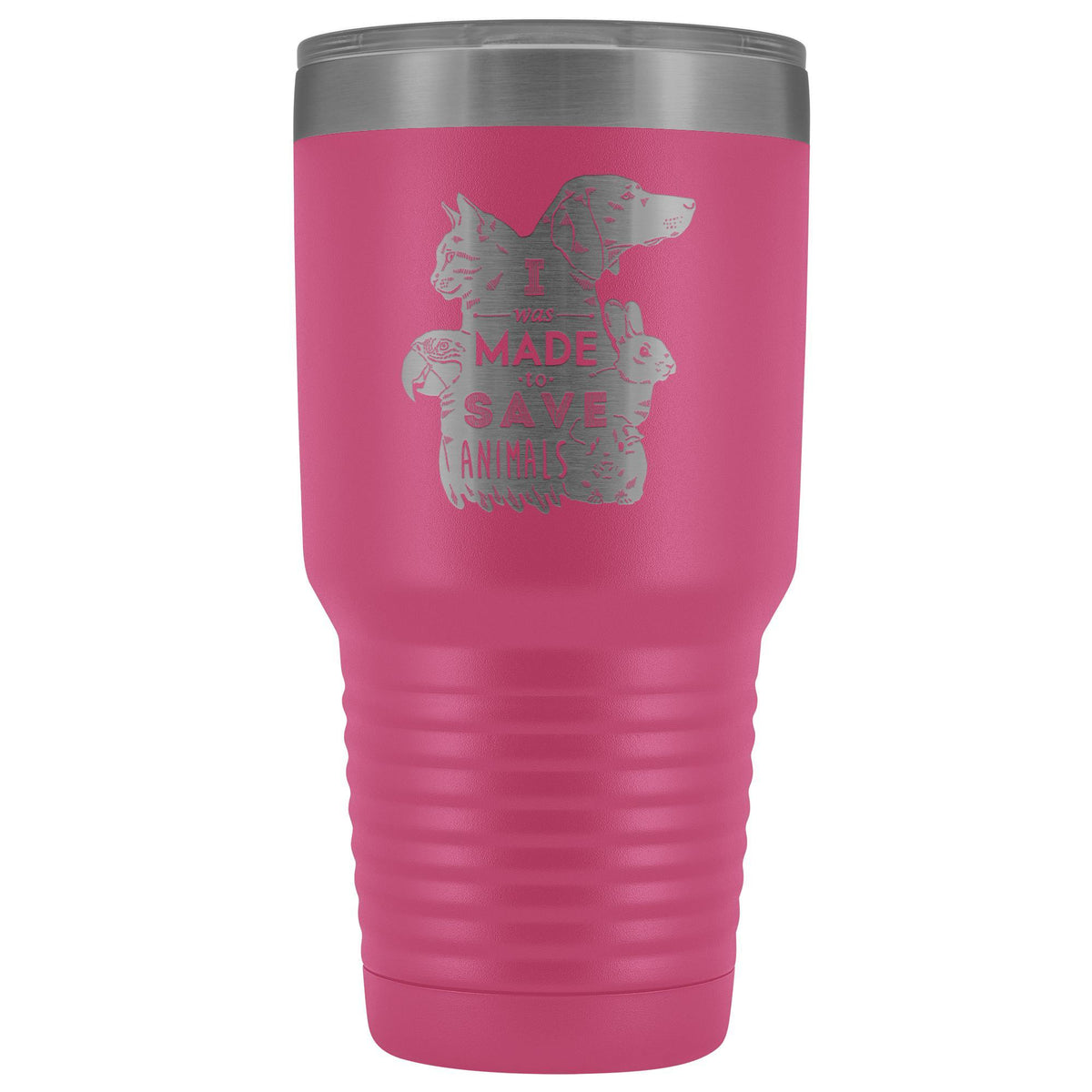 I was made to save animals 30oz Vacuum Tumbler-Tumblers-I love Veterinary