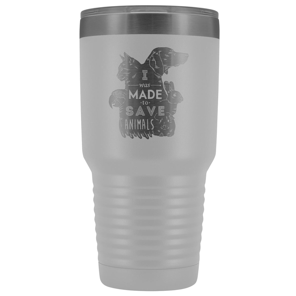 I was made to save animals 30oz Vacuum Tumbler-Tumblers-I love Veterinary