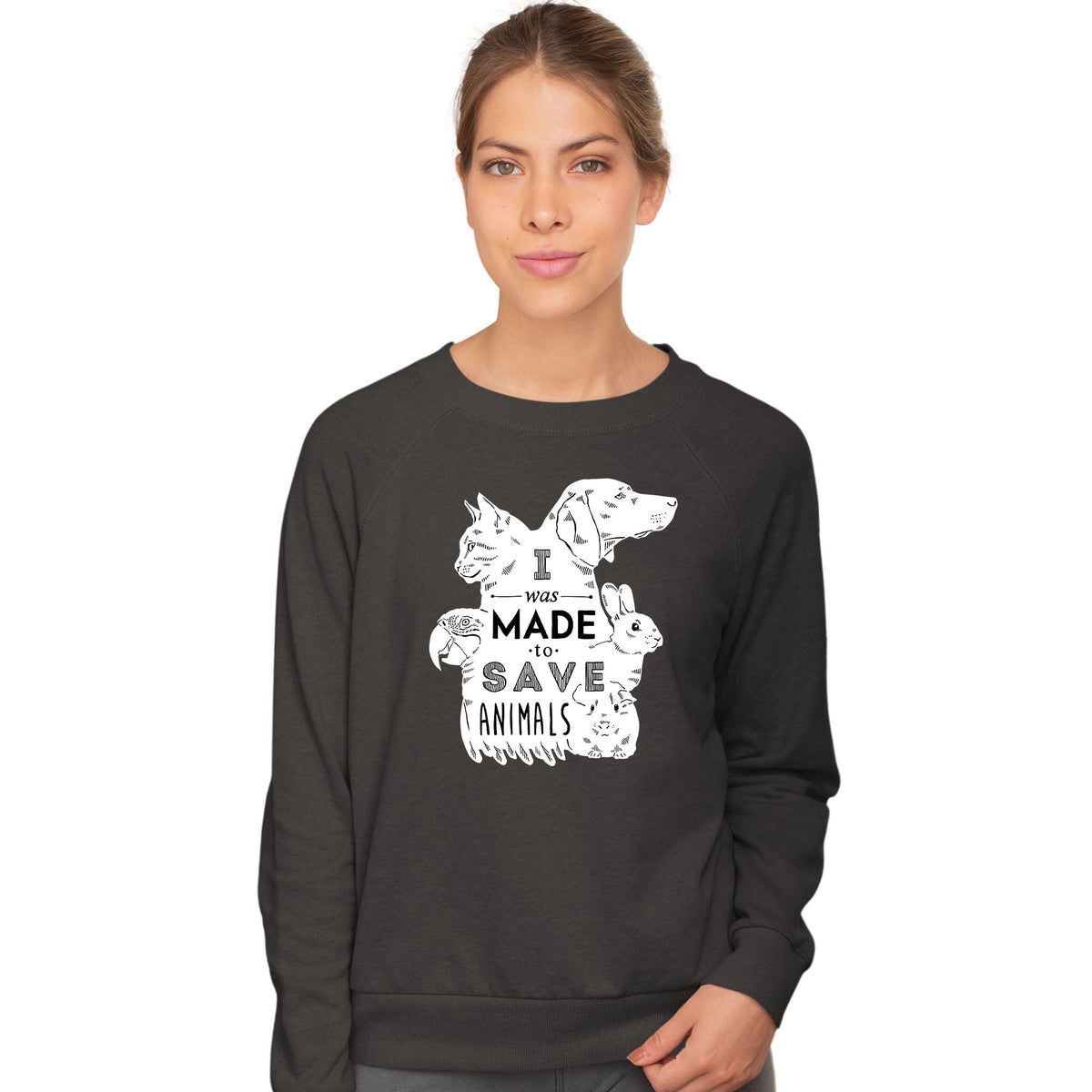 I was made to save animals Crewneck Sweatshirt-Unisex Crewneck Sweatshirt | Gildan 18000-I love Veterinary