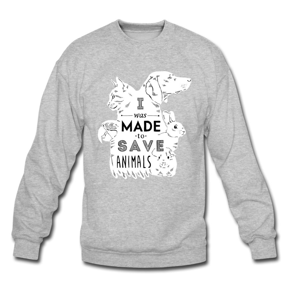 I was made to save animals Crewneck Sweatshirt-Unisex Crewneck Sweatshirt | Gildan 18000-I love Veterinary
