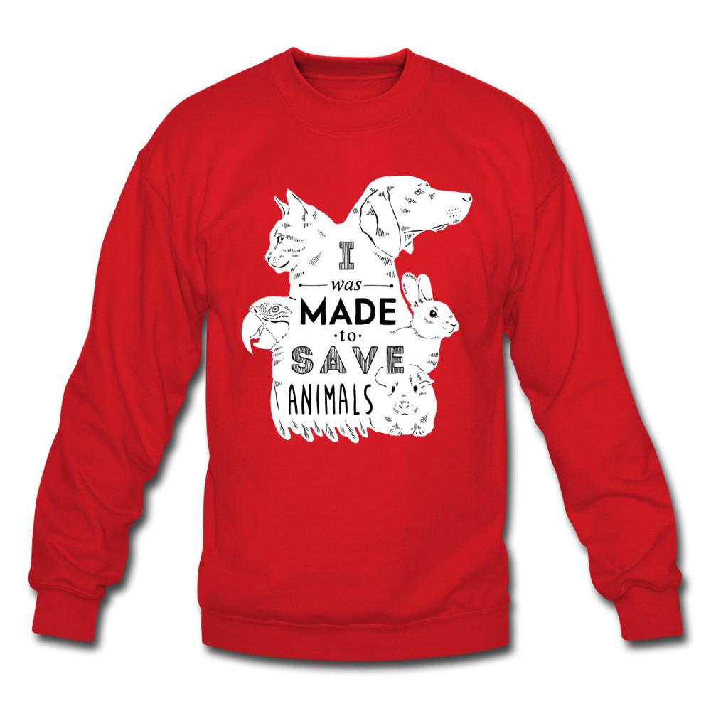 I was made to save animals Crewneck Sweatshirt-Unisex Crewneck Sweatshirt | Gildan 18000-I love Veterinary