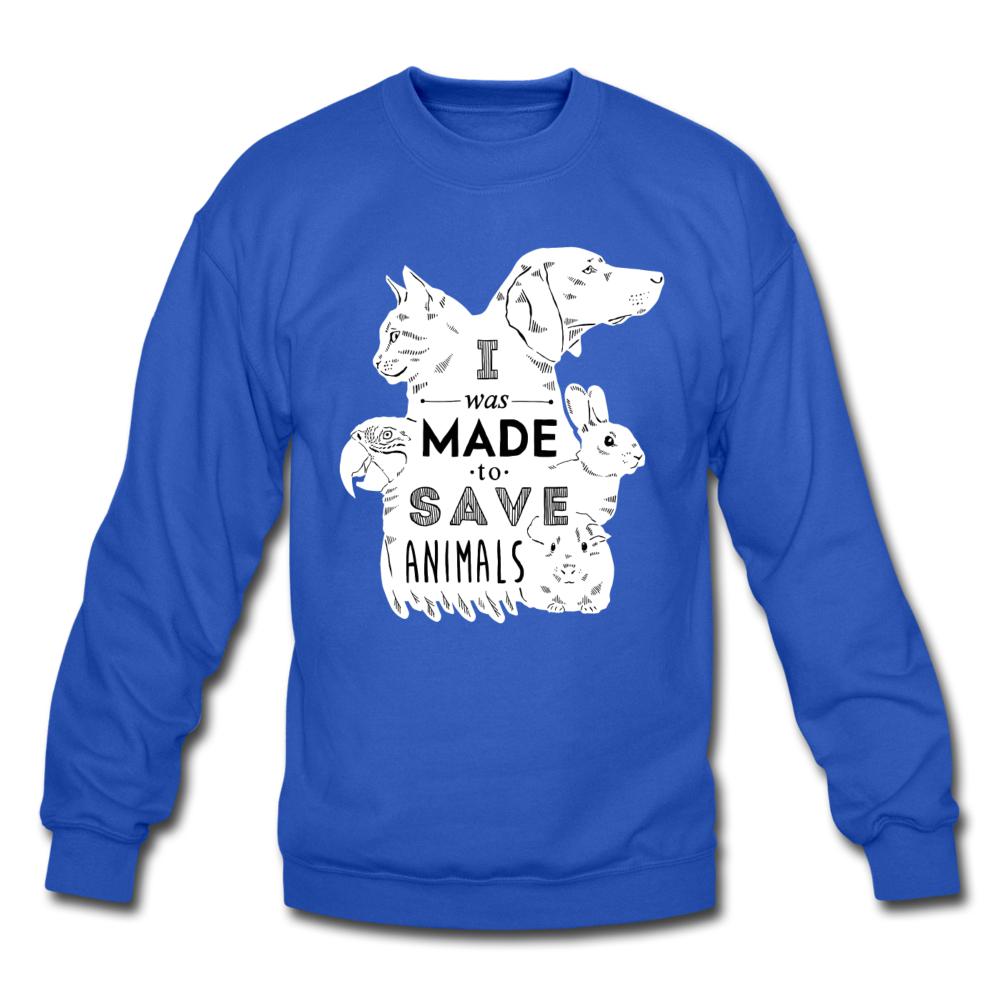 I was made to save animals Crewneck Sweatshirt-Unisex Crewneck Sweatshirt | Gildan 18000-I love Veterinary