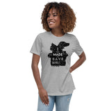 I was made to save animals Women's Relaxed T-shirt-Women's Relaxed T-shirt | Bella + Canvas 6400-I love Veterinary