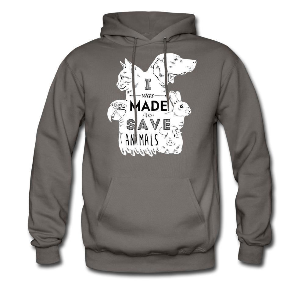 I was made to save animals Unisex Hoodie-Men's Hoodie | Hanes P170-I love Veterinary