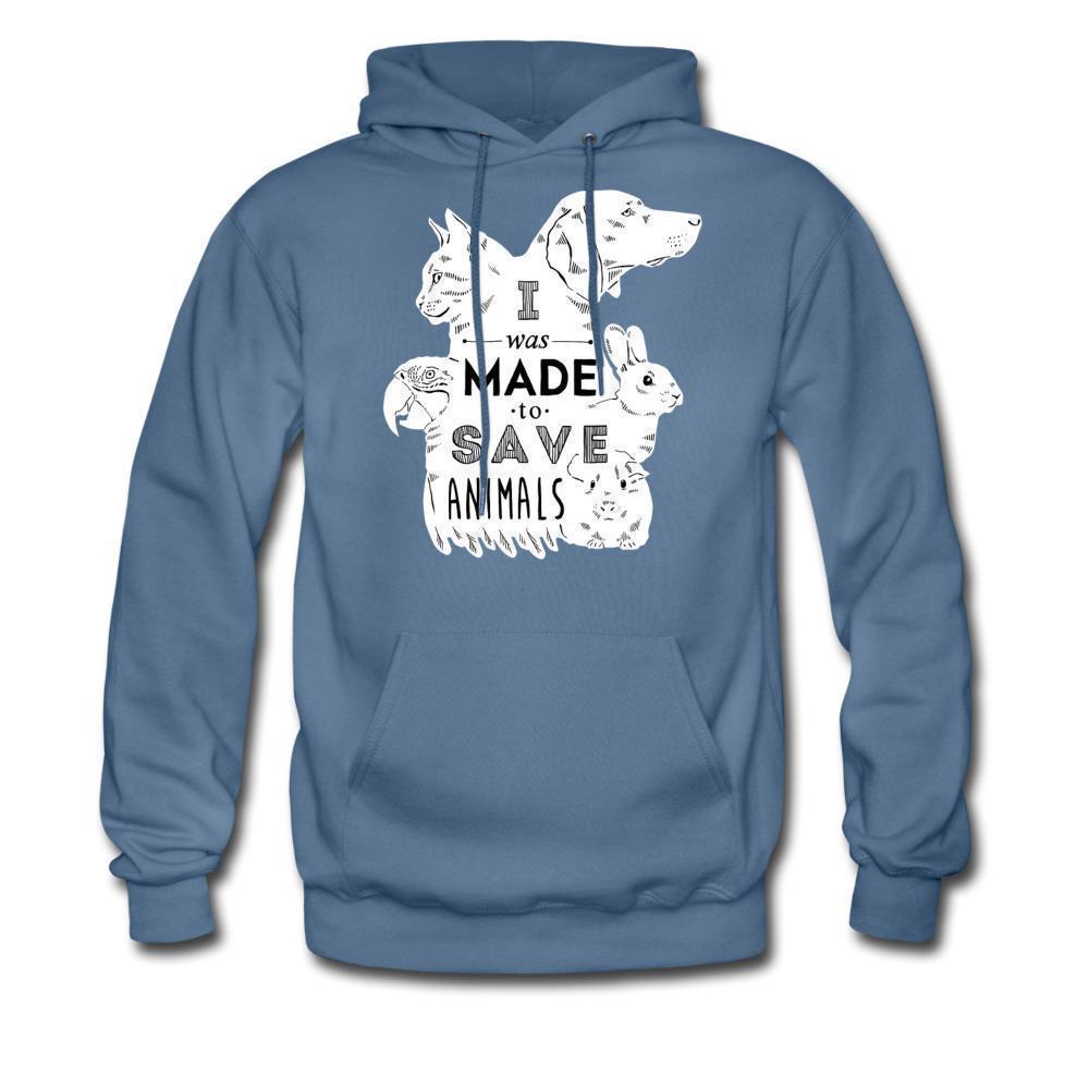 I was made to save animals Unisex Hoodie-Men's Hoodie | Hanes P170-I love Veterinary